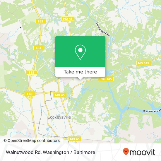 Mapa de Walnutwood Rd, Cockeysville, MD 21030