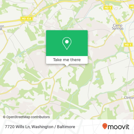 Mapa de 7720 Wills Ln, Fort Washington, MD 20744