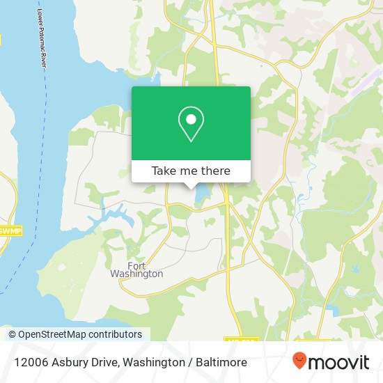 12006 Asbury Drive, 12006 Asbury Dr, Fort Washington, MD 20744, USA map