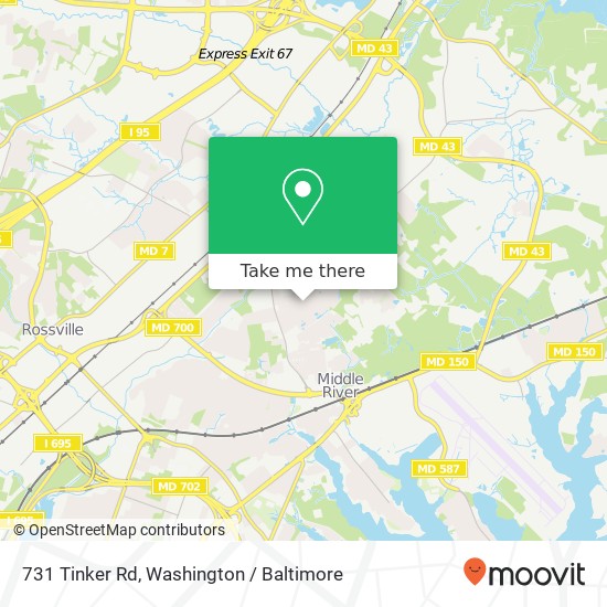 731 Tinker Rd, Middle River, MD 21220 map