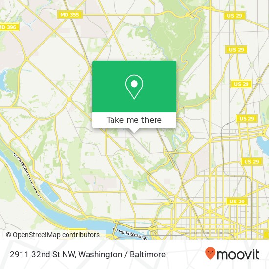 Mapa de 2911 32nd St NW, Washington, DC 20008