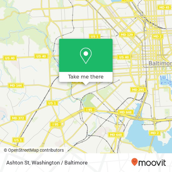 Mapa de Ashton St, Baltimore, MD 21223
