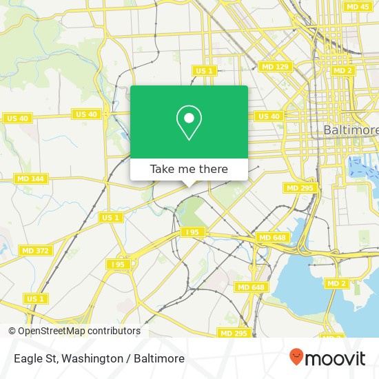 Mapa de Eagle St, Baltimore, MD 21223