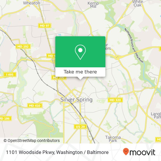 1101 Woodside Pkwy, Silver Spring, MD 20910 map