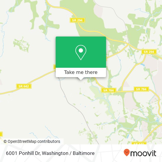 Mapa de 6001 Ponhill Dr, Woodbridge, VA 22193