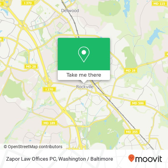 Mapa de Zapor Law Offices PC, 110 N Washington St