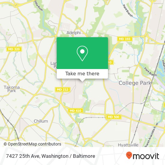 7427 25th Ave, Hyattsville, MD 20783 map