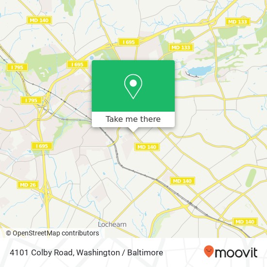 Mapa de 4101 Colby Road, 4101 Colby Rd, Pikesville, MD 21208, USA