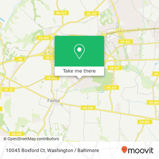 Mapa de 10045 Boxford Ct, Fairfax, VA 22030