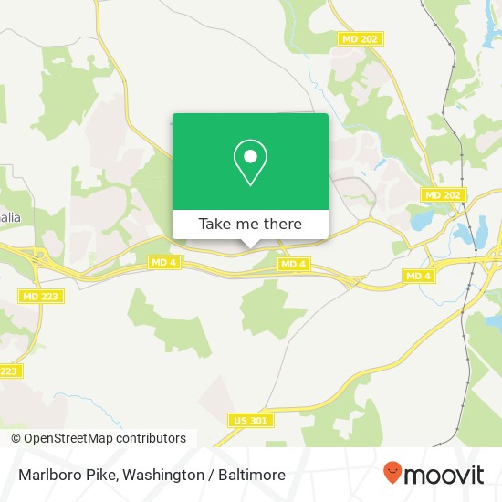 Mapa de Marlboro Pike, Upper Marlboro, MD 20772