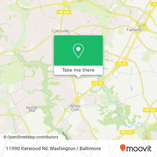 11990 Kerwood Rd, Silver Spring, MD 20904 map