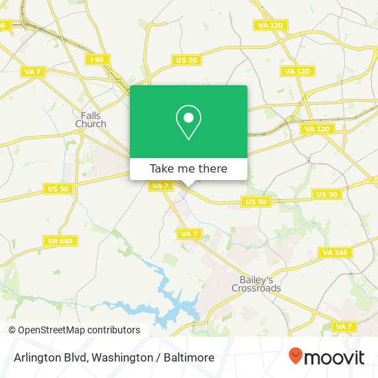 Mapa de Arlington Blvd, Falls Church, VA 22044