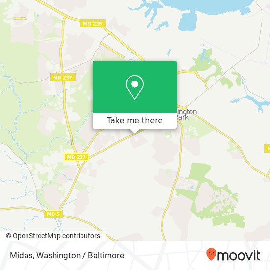 Mapa de Midas, 21544 Great Mills Rd