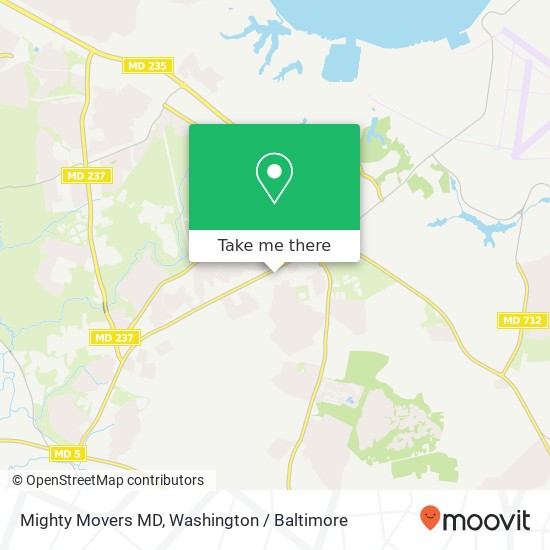 Mapa de Mighty Movers MD, 21640 Great Mills Rd