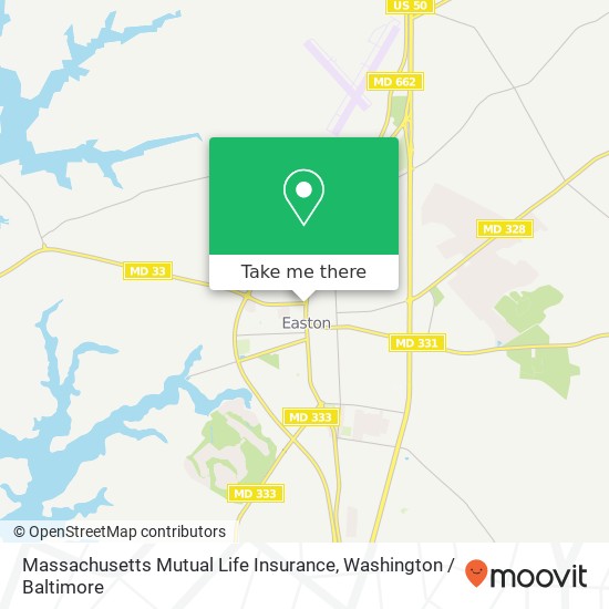 Massachusetts Mutual Life Insurance, 123 N Washington St map