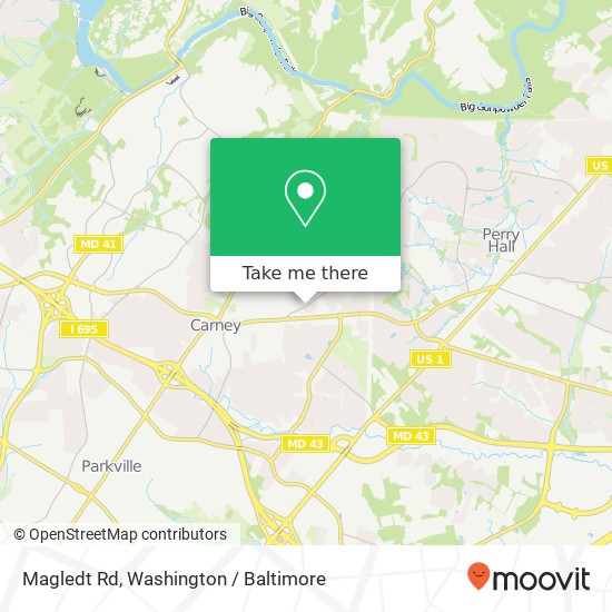 Mapa de Magledt Rd, Parkville, MD 21234