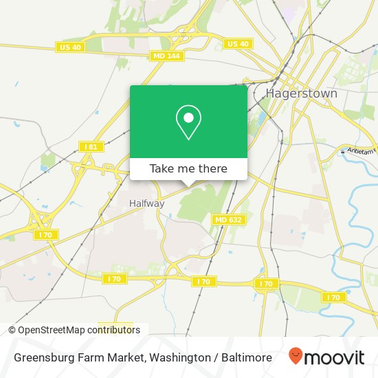Mapa de Greensburg Farm Market, 17835 Virginia Ave