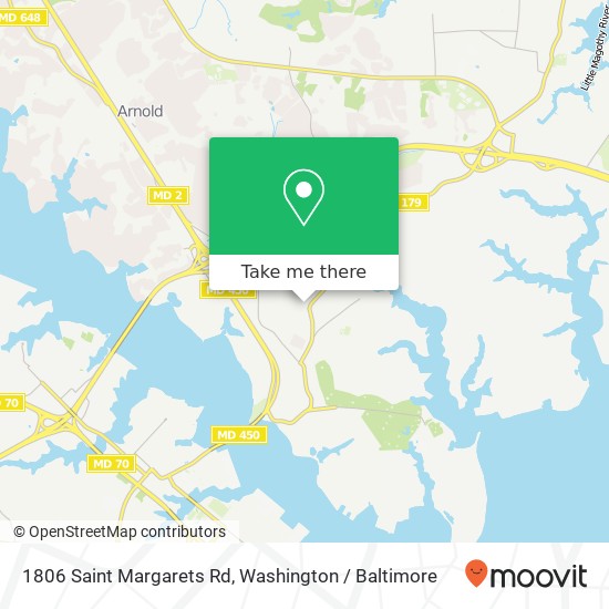 Mapa de 1806 Saint Margarets Rd, Annapolis, MD 21409