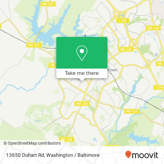 Mapa de 13650 Duhart Rd, Germantown, MD 20874