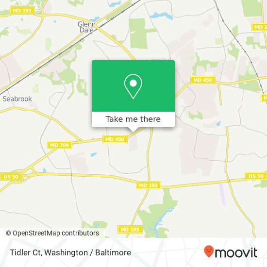 Mapa de Tidler Ct, Glenn Dale, MD 20769