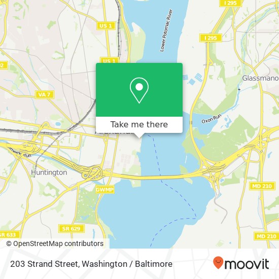 Mapa de 203 Strand Street, 203 Strand St, Alexandria, VA 22314, USA