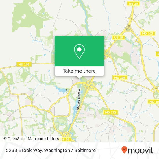 Mapa de 5233 Brook Way, Columbia, MD 21044