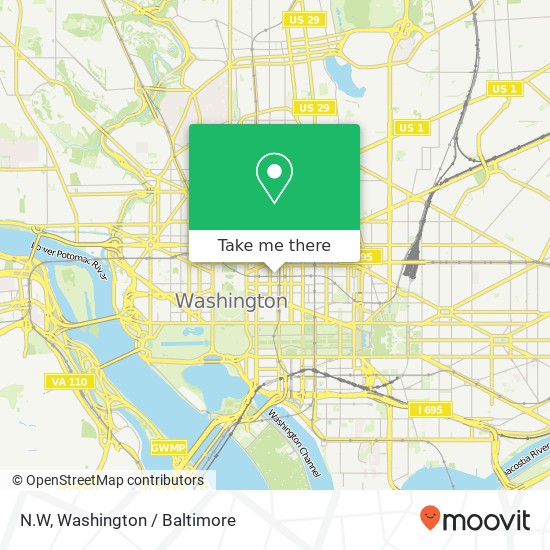 Mapa de N.W, 1201 G. Street, N.W, Washington, DC 20005, United States