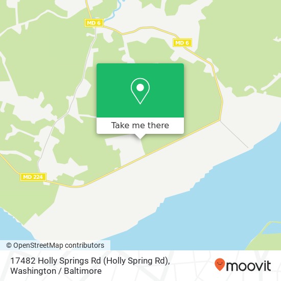 Mapa de 17482 Holly Springs Rd (Holly Spring Rd), Nanjemoy, MD 20662
