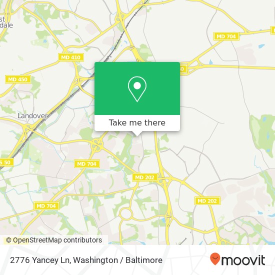 Mapa de 2776 Yancey Ln, Glenarden, MD 20706