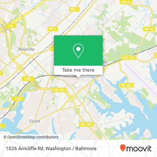 1026 Arncliffe Rd, Essex, MD 21221 map