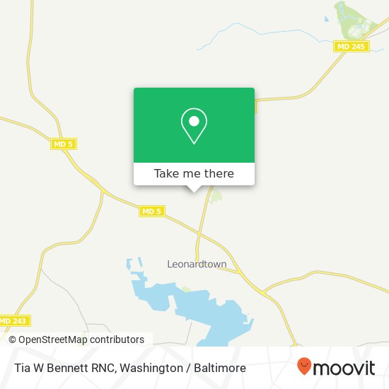 Mapa de Tia W Bennett RNC, 41680 Miss Bessie Dr