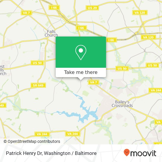 Mapa de Patrick Henry Dr, Falls Church, VA 22044