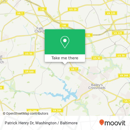 Mapa de Patrick Henry Dr, Falls Church, VA 22044