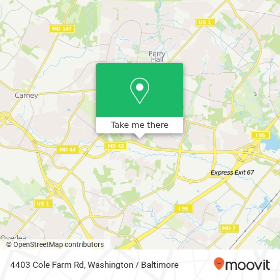 Mapa de 4403 Cole Farm Rd, Nottingham, MD 21236