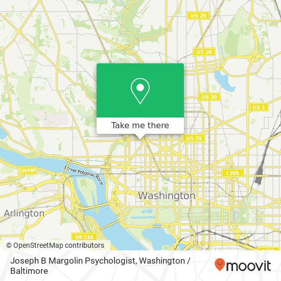 Joseph B Margolin Psychologist, 2000 P St NW map