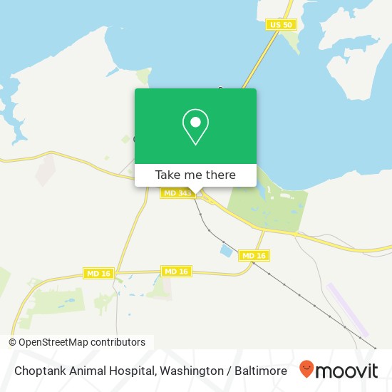 Mapa de Choptank Animal Hospital, 430 Dorchester Ave
