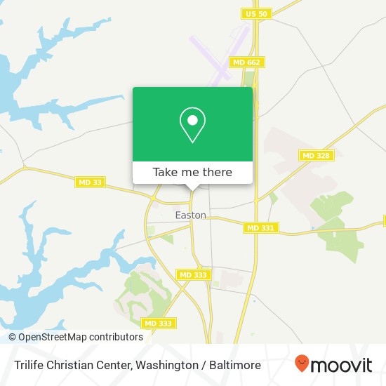 Mapa de Trilife Christian Center, 218 N Washington St