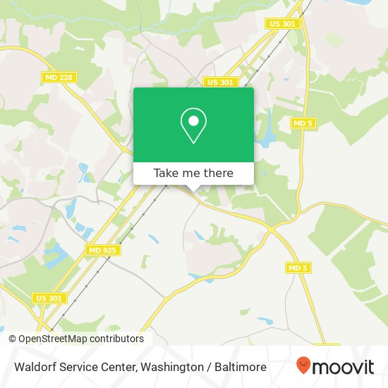 Mapa de Waldorf Service Center, 3340 Leonardtown Rd