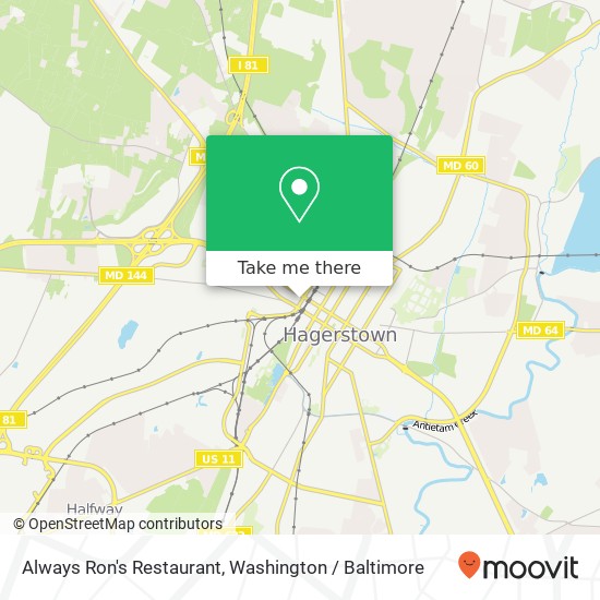 Mapa de Always Ron's Restaurant, 29 N Burhans Blvd