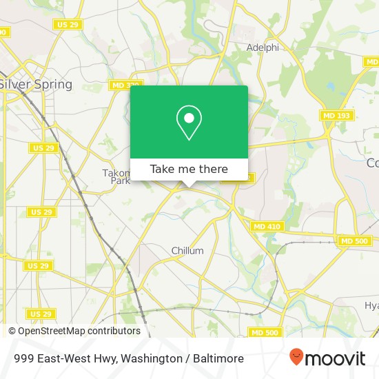 999 East-West Hwy, Takoma Park, MD 20912 map