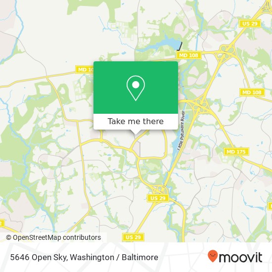 Mapa de 5646 Open Sky, Columbia, MD 21044