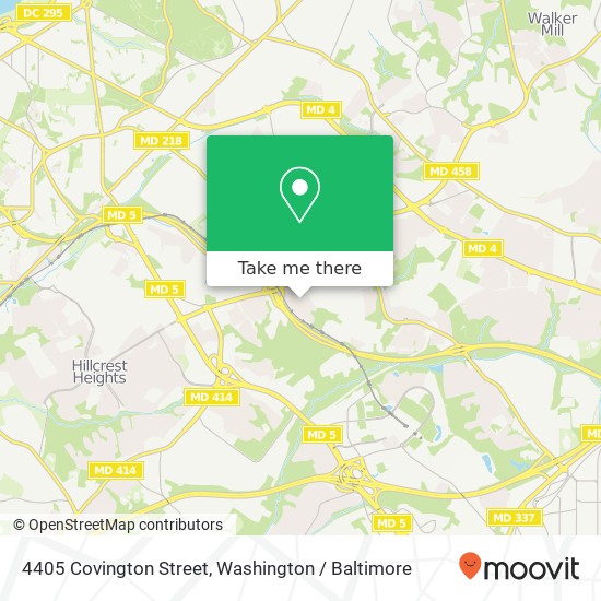 4405 Covington Street, 4405 Covington St, Suitland, MD 20746, USA map