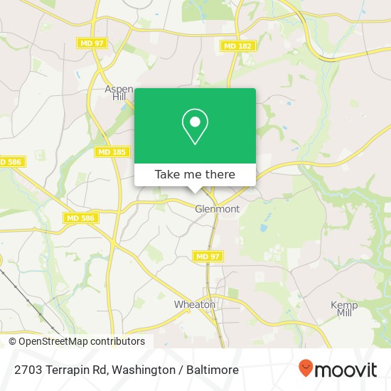 Mapa de 2703 Terrapin Rd, Silver Spring, MD 20906