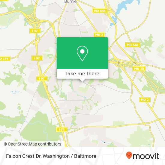 Mapa de Falcon Crest Dr, Glen Burnie, MD 21061