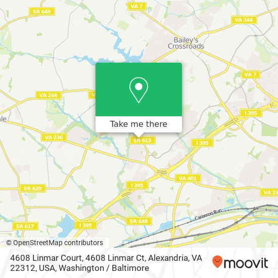 4608 Linmar Court, 4608 Linmar Ct, Alexandria, VA 22312, USA map