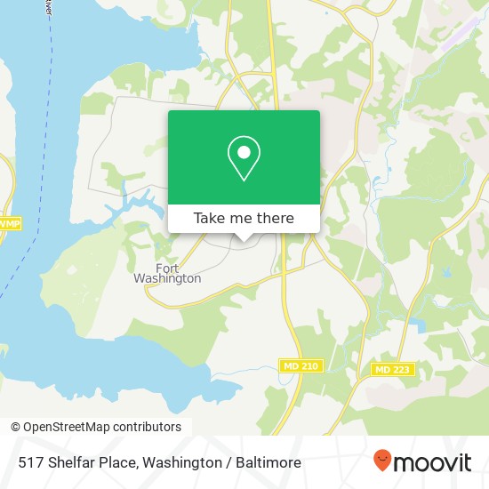 Mapa de 517 Shelfar Place, 517 Shelfar Pl, Fort Washington, MD 20744, USA