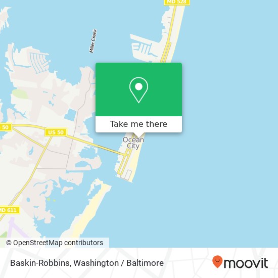 Mapa de Baskin-Robbins, 409 N Boardwalk