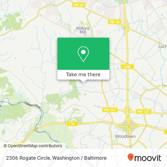 Mapa de 2306 Rogate Circle, 2306 Rogate Cir, Windsor Mill, MD 21244, USA