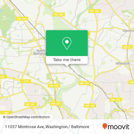 11037 Montrose Ave, Garrett Park, MD 20896 map