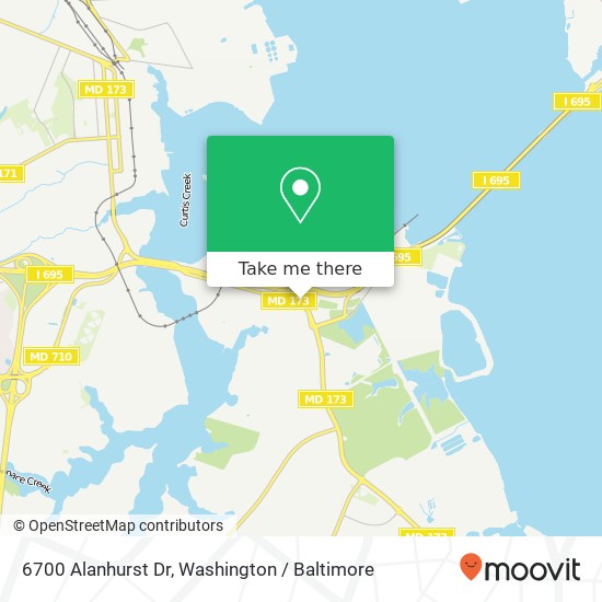 6700 Alanhurst Dr, Curtis Bay, MD 21226 map